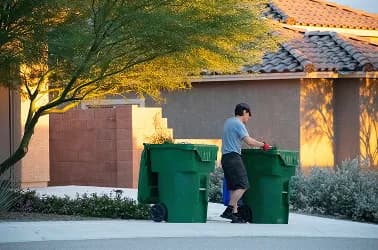 JunkJet crew sorting commercial waste for recycling