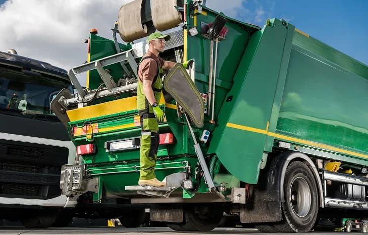 JunkJet hauler carrying a load of household junk