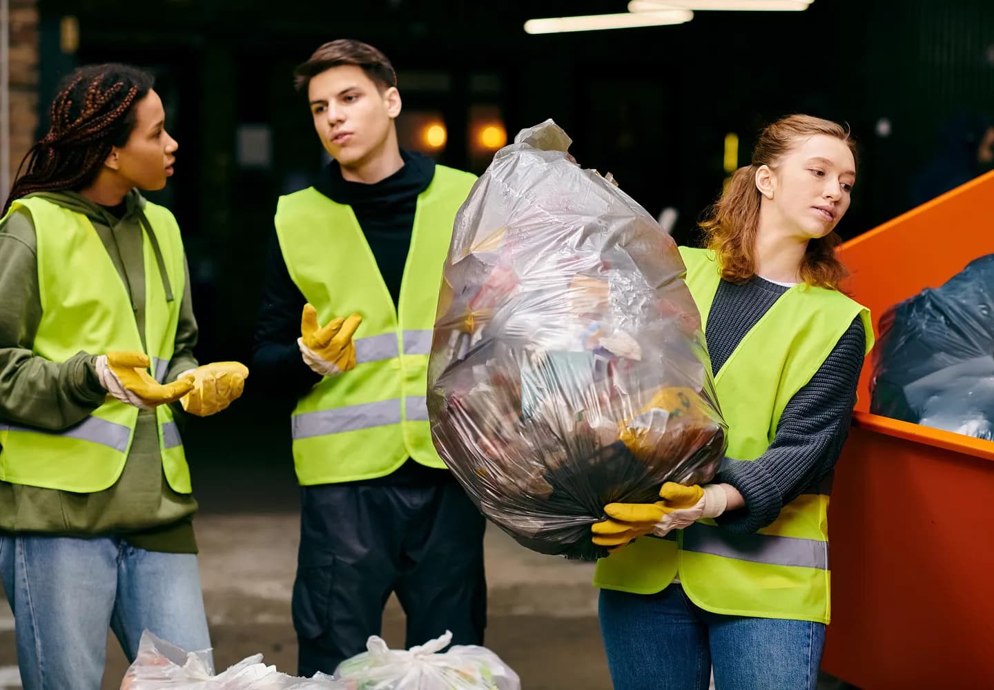 JunkJet crew working together on a cleanout job